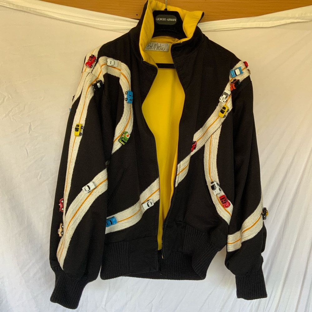 Vintage Bob Mackie Toy Car Bomber Jacket Rare